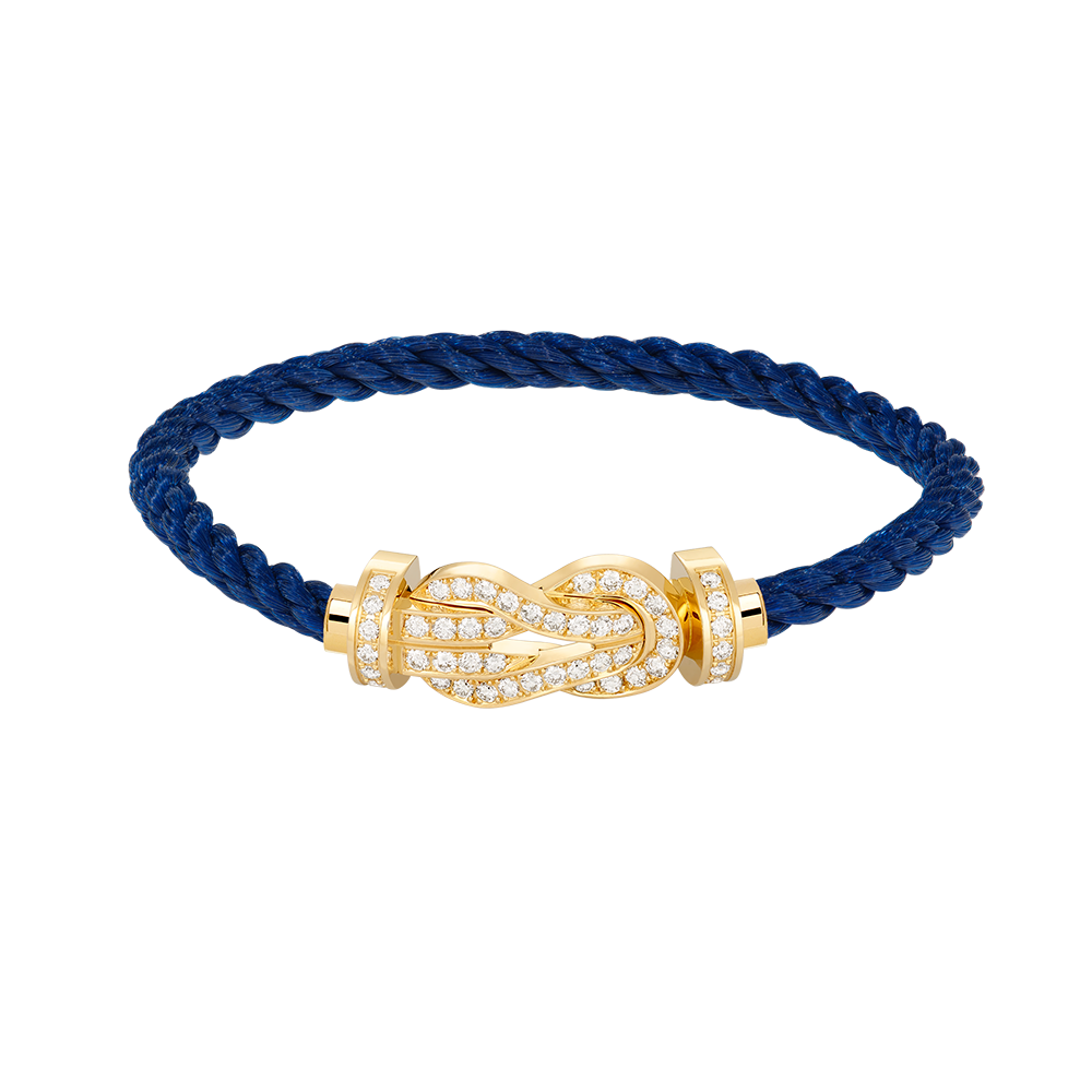 [Peak]LARGE 8-FIGURE BUCKLE FULL DIAMOND BRACELET - GOLD