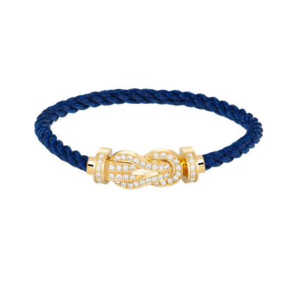 [Peak]LARGE 8-FIGURE BUCKLE FULL DIAMOND BRACELET - GOLD