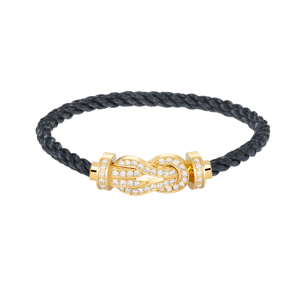 [Peak]LARGE 8-FIGURE BUCKLE FULL DIAMOND BRACELET - GOLD