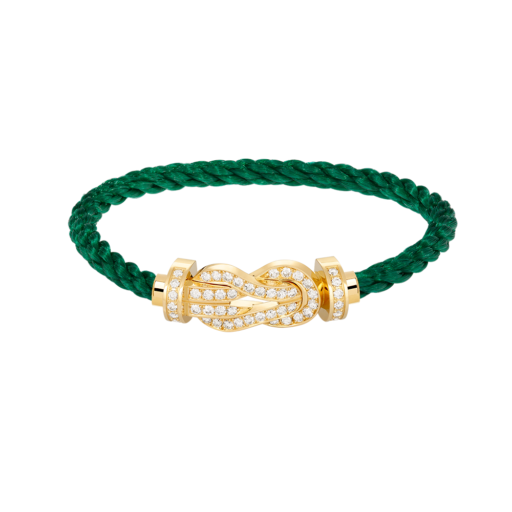 [Peak]LARGE 8-FIGURE BUCKLE FULL DIAMOND BRACELET - GOLD