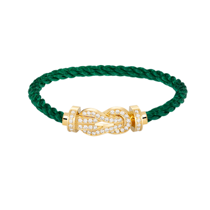 [Peak]LARGE 8-FIGURE BUCKLE FULL DIAMOND BRACELET - GOLD
