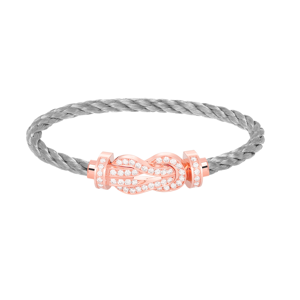[Peak]LARGE 8-FIGURE BUCKLE FULL DIAMOND BRACELET - ROSE GOLD