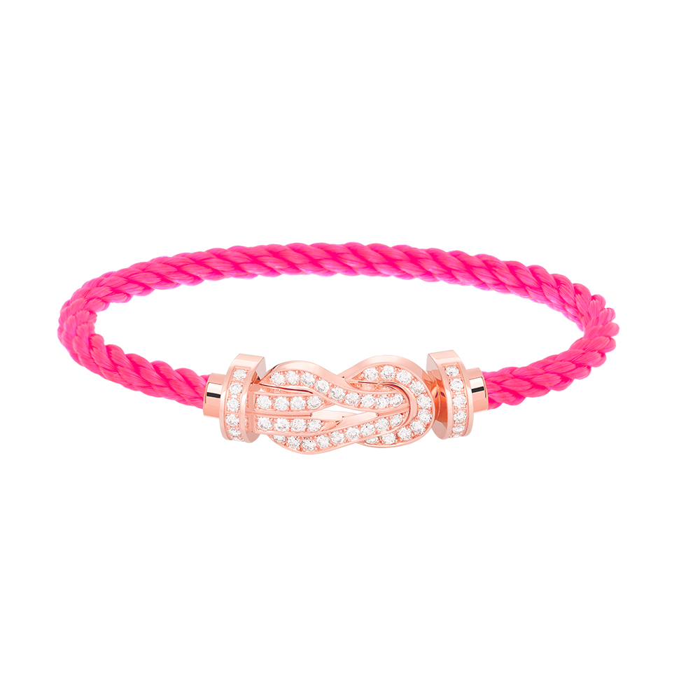 [Peak]LARGE 8-FIGURE BUCKLE FULL DIAMOND BRACELET - ROSE GOLD