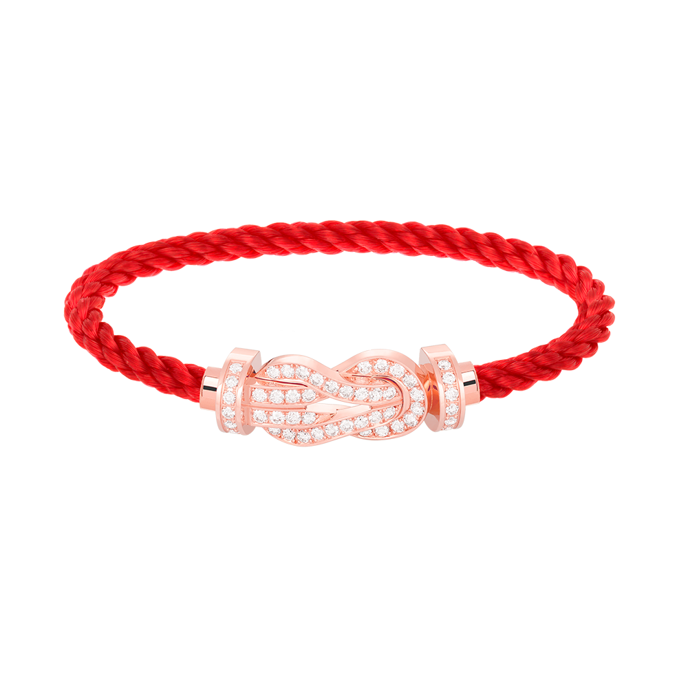 [Peak]LARGE 8-FIGURE BUCKLE FULL DIAMOND BRACELET - ROSE GOLD