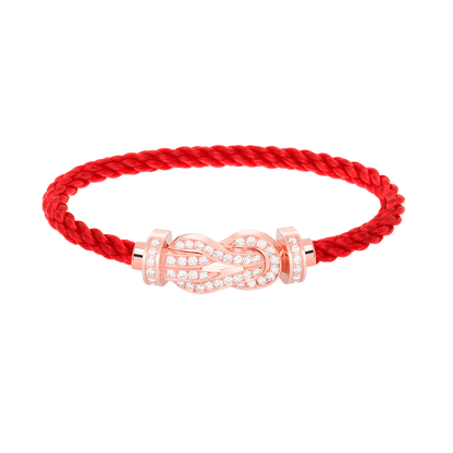 [Peak]LARGE 8-FIGURE BUCKLE FULL DIAMOND BRACELET - ROSE GOLD