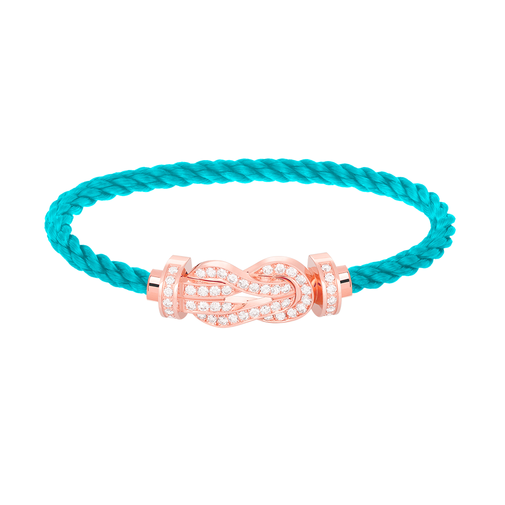 [Peak]LARGE 8-FIGURE BUCKLE FULL DIAMOND BRACELET - ROSE GOLD