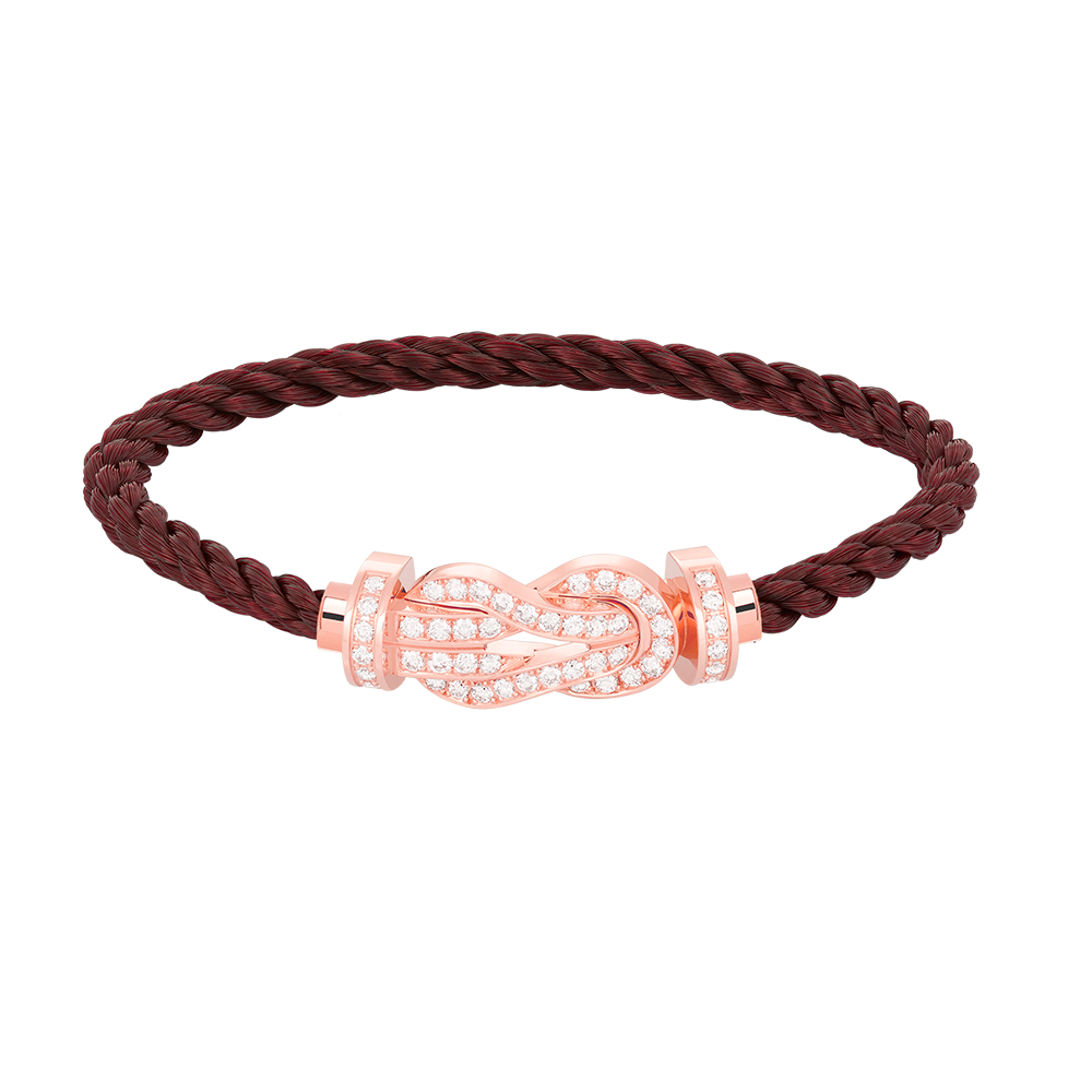 [Peak]LARGE 8-FIGURE BUCKLE FULL DIAMOND BRACELET - ROSE GOLD