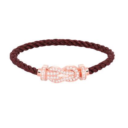 [Peak]LARGE 8-FIGURE BUCKLE FULL DIAMOND BRACELET - ROSE GOLD
