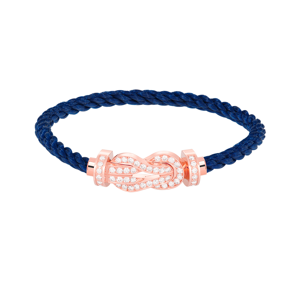 [Peak]LARGE 8-FIGURE BUCKLE FULL DIAMOND BRACELET - ROSE GOLD