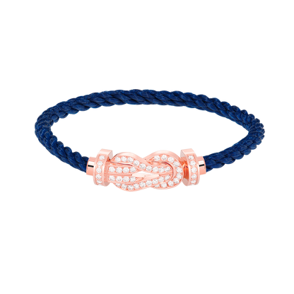 [Peak]LARGE 8-FIGURE BUCKLE FULL DIAMOND BRACELET - ROSE GOLD