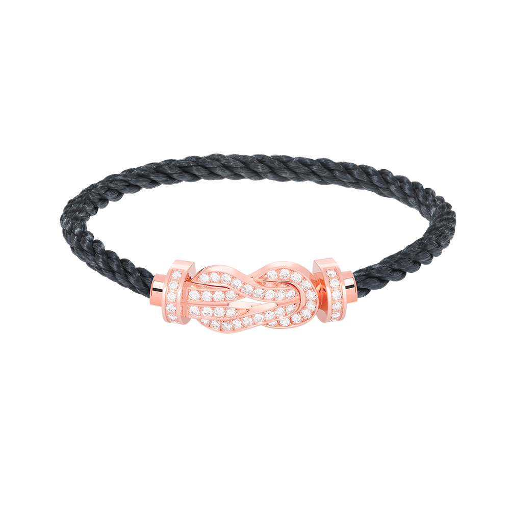 [Peak]LARGE 8-FIGURE BUCKLE FULL DIAMOND BRACELET - ROSE GOLD