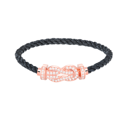 [Peak]LARGE 8-FIGURE BUCKLE FULL DIAMOND BRACELET - ROSE GOLD