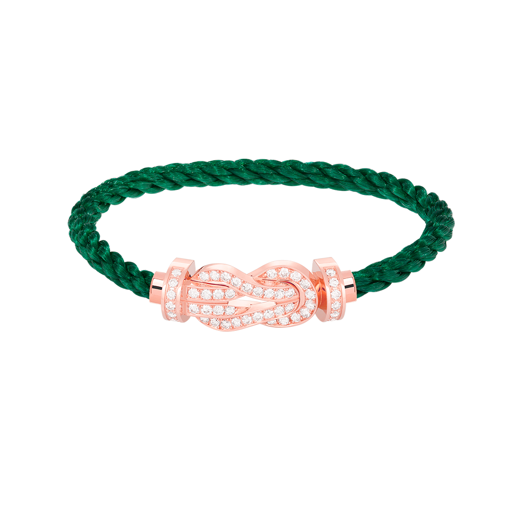 [Peak]LARGE 8-FIGURE BUCKLE FULL DIAMOND BRACELET - ROSE GOLD
