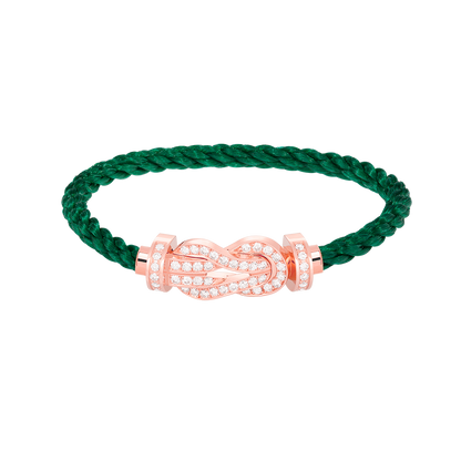 [Peak]LARGE 8-FIGURE BUCKLE FULL DIAMOND BRACELET - ROSE GOLD