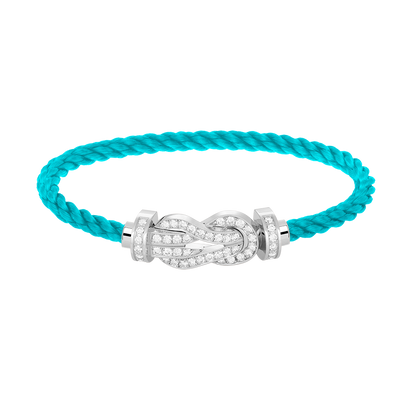 [Peak]LARGE 8-FIGURE BUCKLE FULL DIAMOND BRACELET -WHITE GOLD