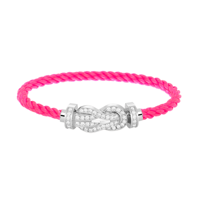 [Peak]LARGE 8-FIGURE BUCKLE FULL DIAMOND BRACELET -WHITE GOLD