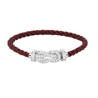 [Peak]LARGE 8-FIGURE BUCKLE FULL DIAMOND BRACELET -WHITE GOLD