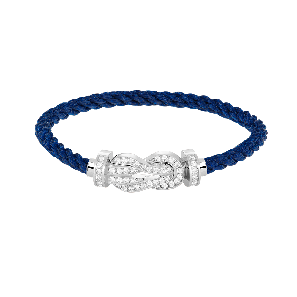 [Peak]LARGE 8-FIGURE BUCKLE FULL DIAMOND BRACELET -WHITE GOLD