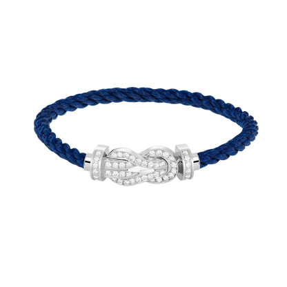[Peak]LARGE 8-FIGURE BUCKLE FULL DIAMOND BRACELET -WHITE GOLD