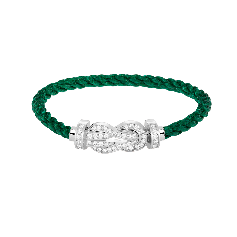 [Peak]LARGE 8-FIGURE BUCKLE FULL DIAMOND BRACELET -WHITE GOLD