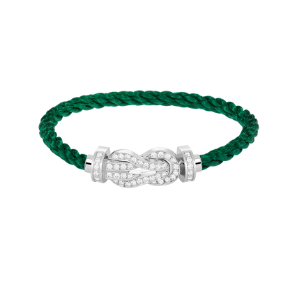 [Peak]LARGE 8-FIGURE BUCKLE FULL DIAMOND BRACELET -WHITE GOLD