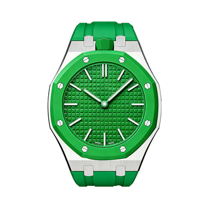 [Peak]OAK POP GREEN STEEL SILICONE STRAP