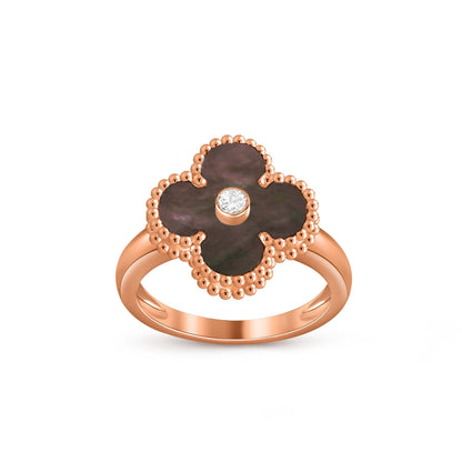 [Peak]LUCKY CLOVER DIAMOND-ACCENT ROSE GOLD RING COLLECTION