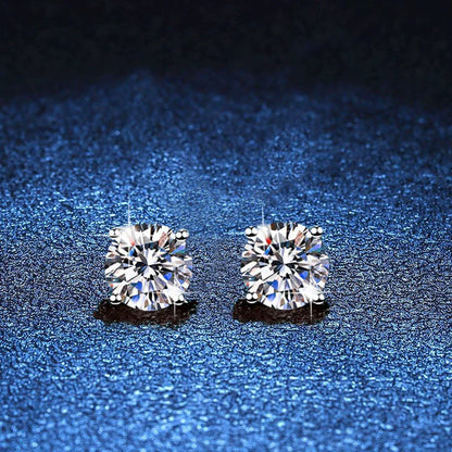 [Peak]FOUR-PRONG MOISSANITE EARRINGS