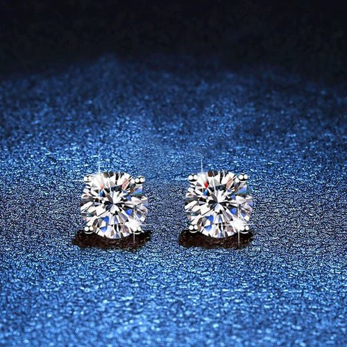 [Peak]FOUR-PRONG MOISSANITE EARRINGS