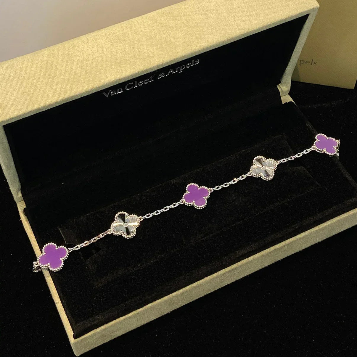 [Peak]LUCKY CLOVER 5-MOTIF BRACELET - VIOLET COLLECTION