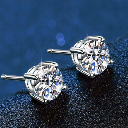 [Peak]FOUR-PRONG MOISSANITE EARRINGS