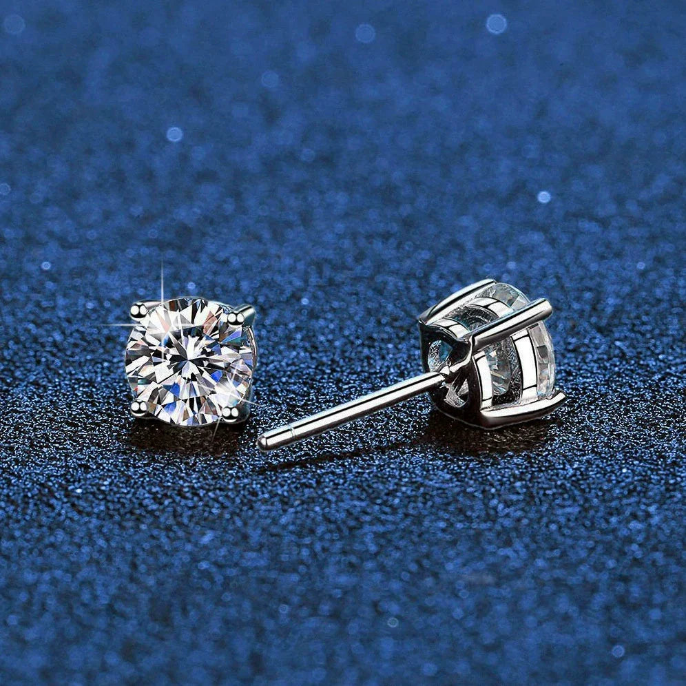 [Peak]FOUR-PRONG MOISSANITE EARRINGS