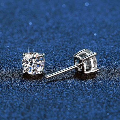 [Peak]FOUR-PRONG MOISSANITE EARRINGS