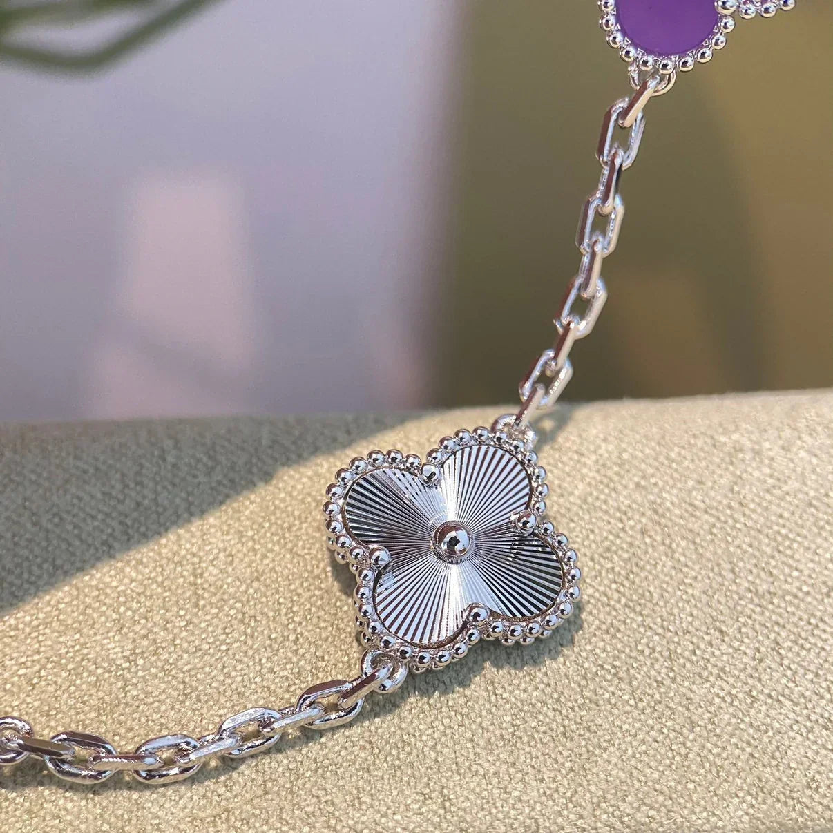 [Peak]LUCKY CLOVER 5-MOTIF BRACELET - VIOLET COLLECTION