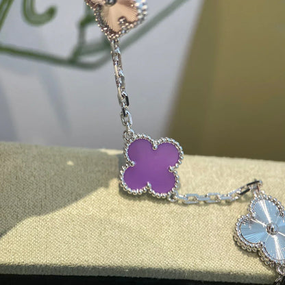 [Peak]LUCKY CLOVER 5-MOTIF BRACELET - VIOLET COLLECTION