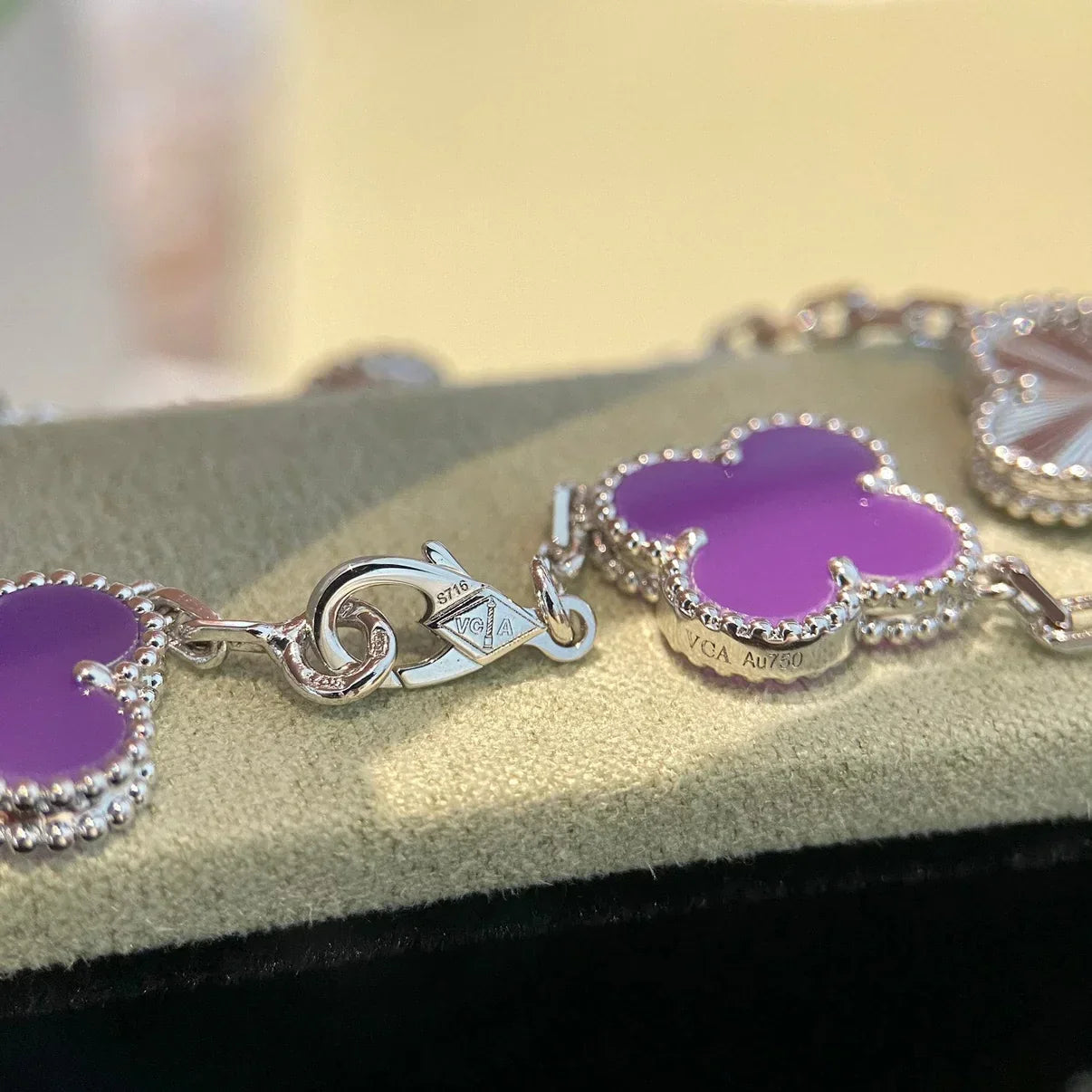 [Peak]LUCKY CLOVER 5-MOTIF BRACELET - VIOLET COLLECTION