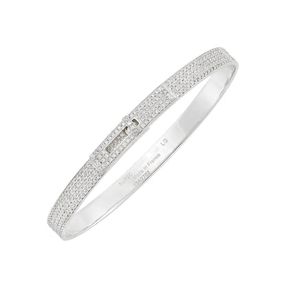 [Peak]HM KELLY BRACELET IN SILVER AND FULL PAVE DIAMOND