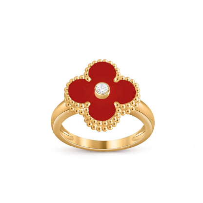 [Peak]LUCKY CLOVER DIAMOND-ACCENT GOLD RING COLLECTION