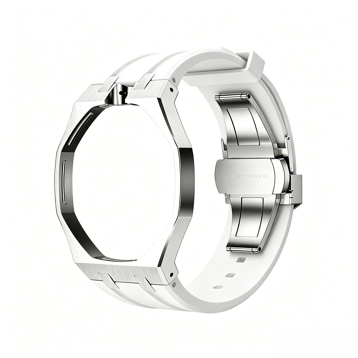 [Peak]OAK POP WHITE STEEL SILICONE STRAP