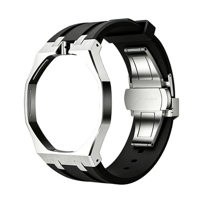 [Peak]OAK POP BLACK STEEL SILICONE STRAP