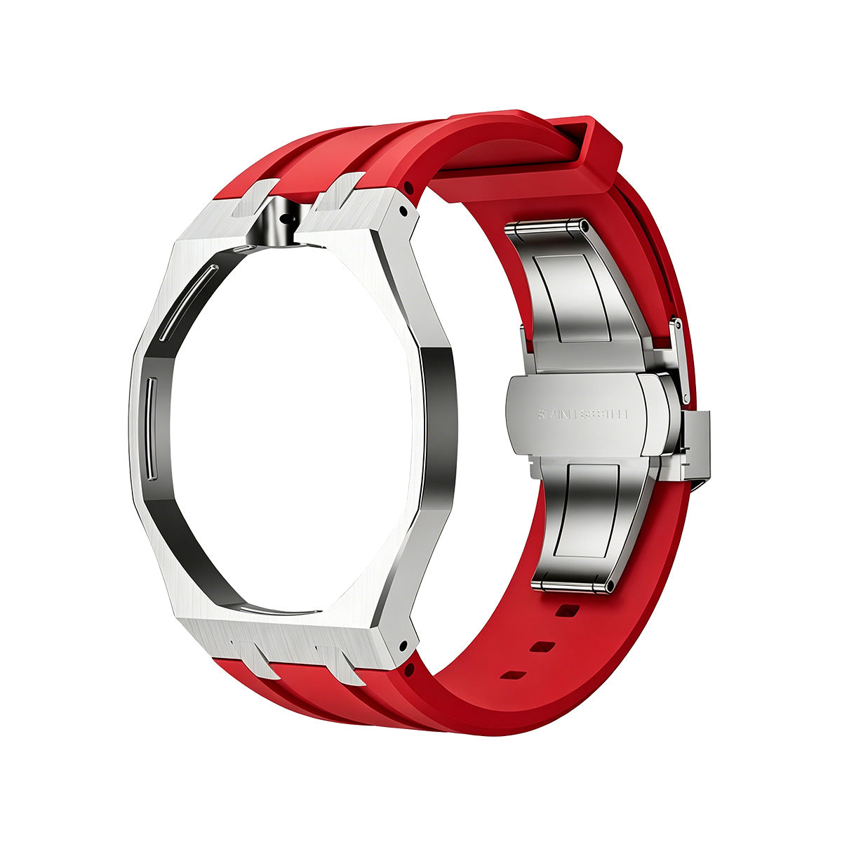 [Peak]OAK POP RED STEEL SILICONE STRAP