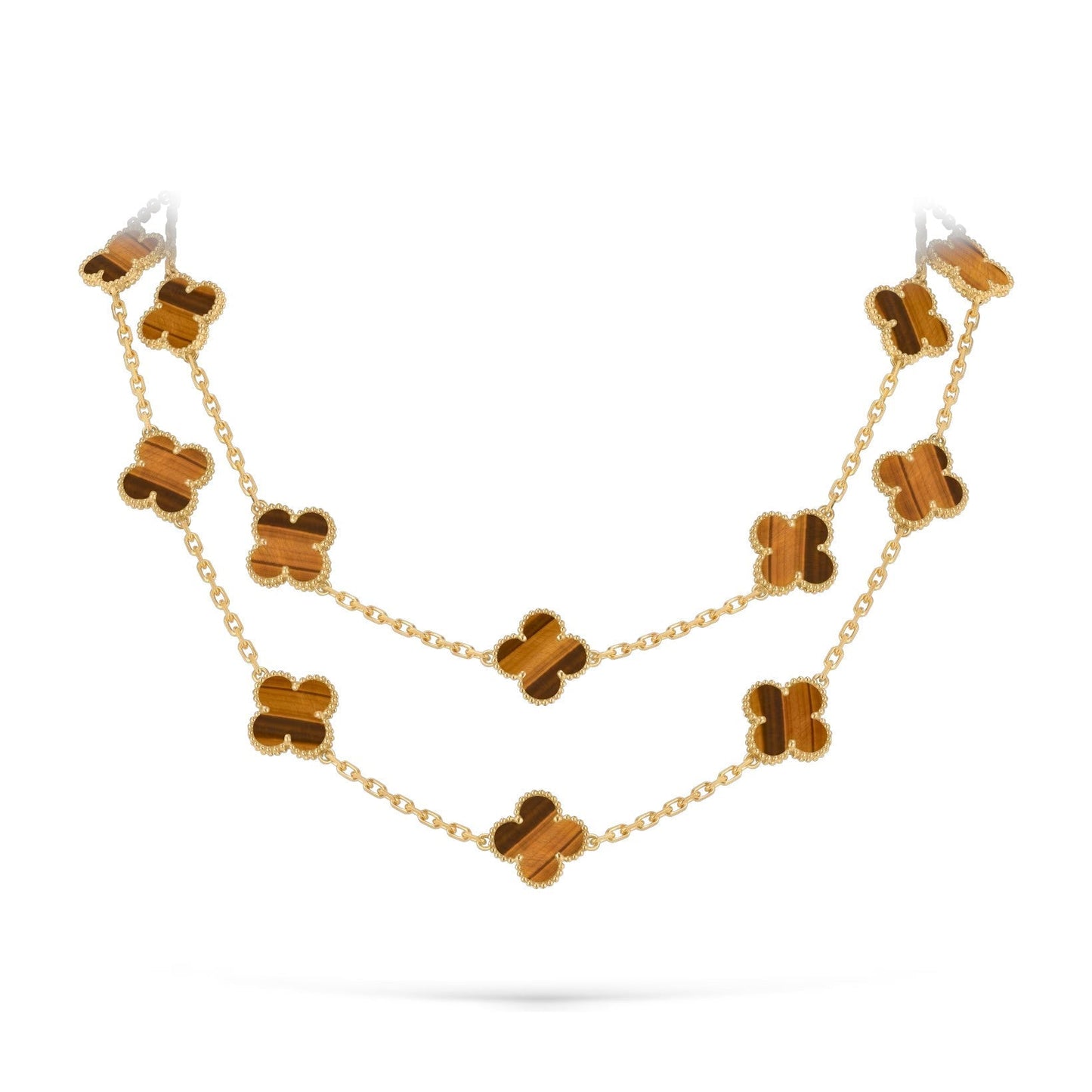 [Peak]CLASSIC 20-MOTIF LUCKY CLOVER LONG NECKLACE GOLD COLLECTION