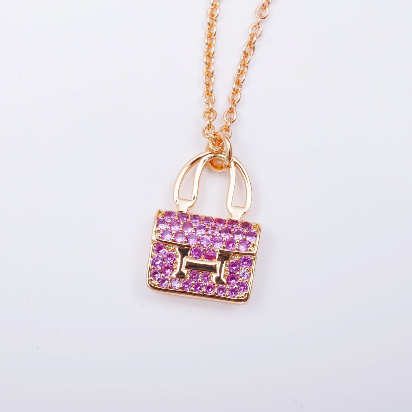 [Peak]CONSTANCE PEDANT PURPLE DIAMOND NECKLACE