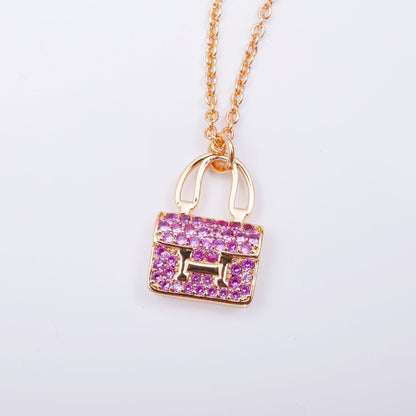 [Peak]CONSTANCE PEDANT PURPLE DIAMOND NECKLACE