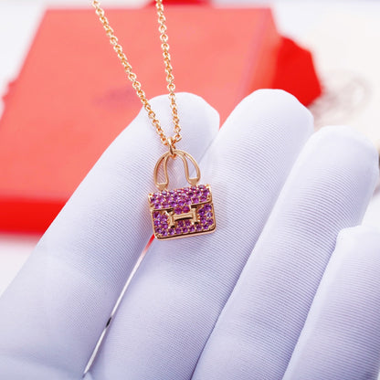 [Peak]CONSTANCE PEDANT PURPLE DIAMOND NECKLACE
