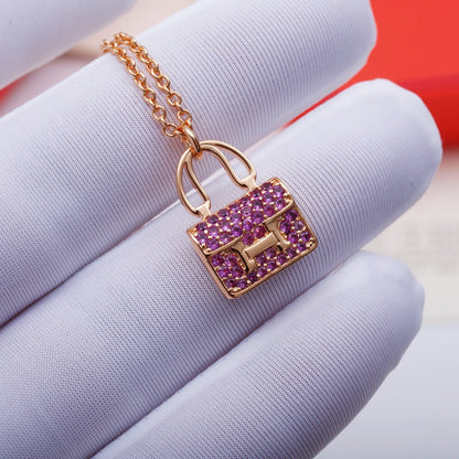 [Peak]CONSTANCE PEDANT PURPLE DIAMOND NECKLACE