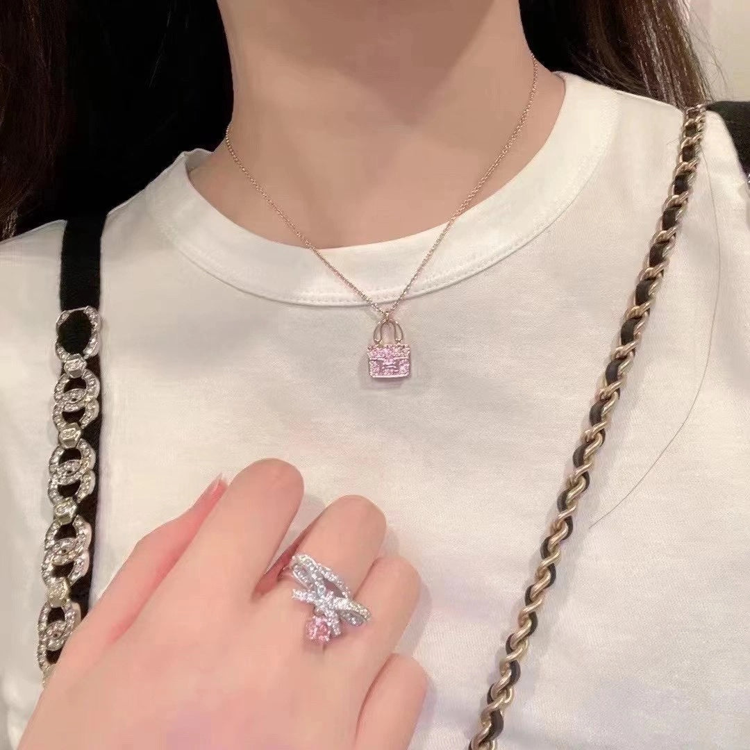 [Peak]CONSTANCE PEDANT PURPLE DIAMOND NECKLACE