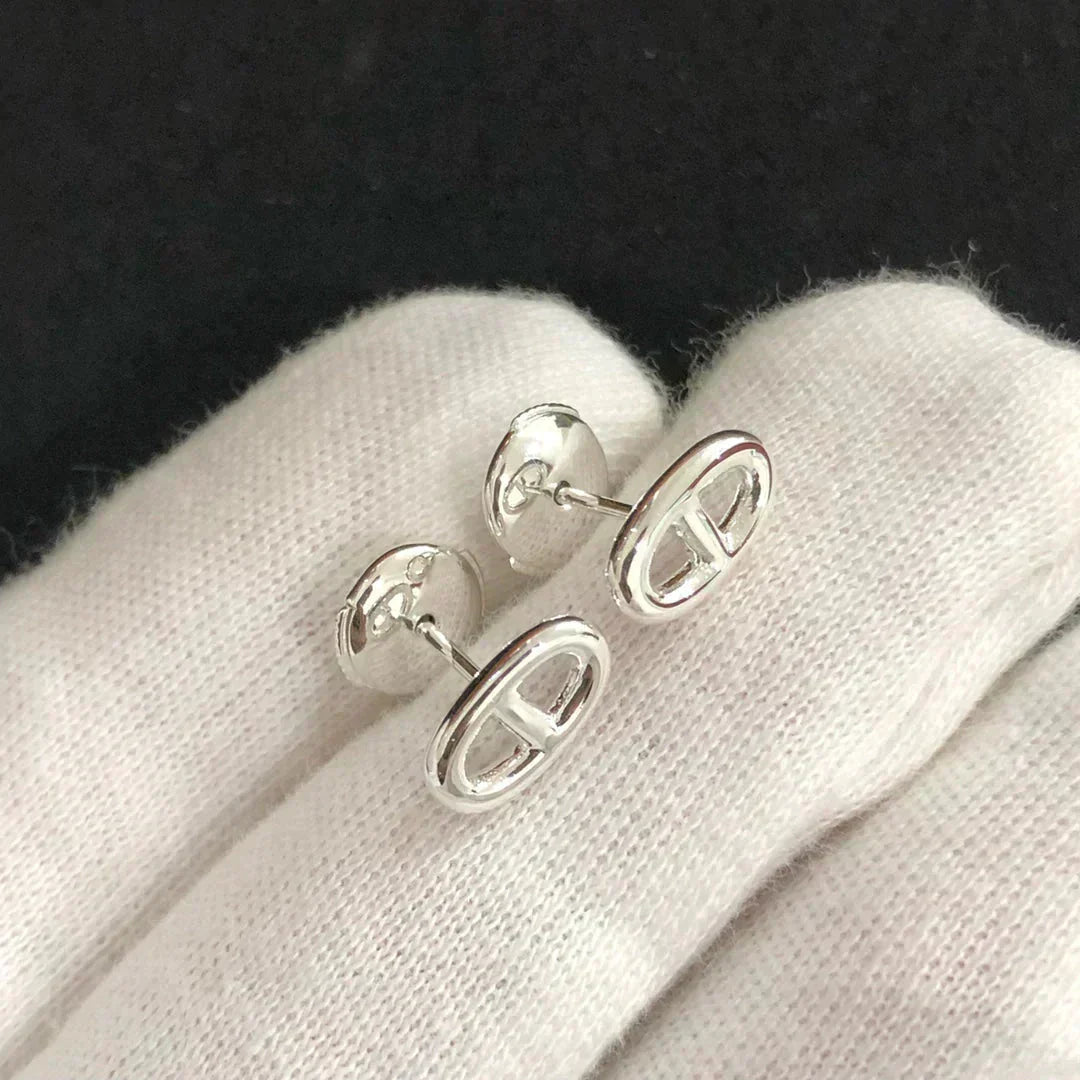 [Peak]CHAINE SMALL EARRINGS GOLD AND SILVER