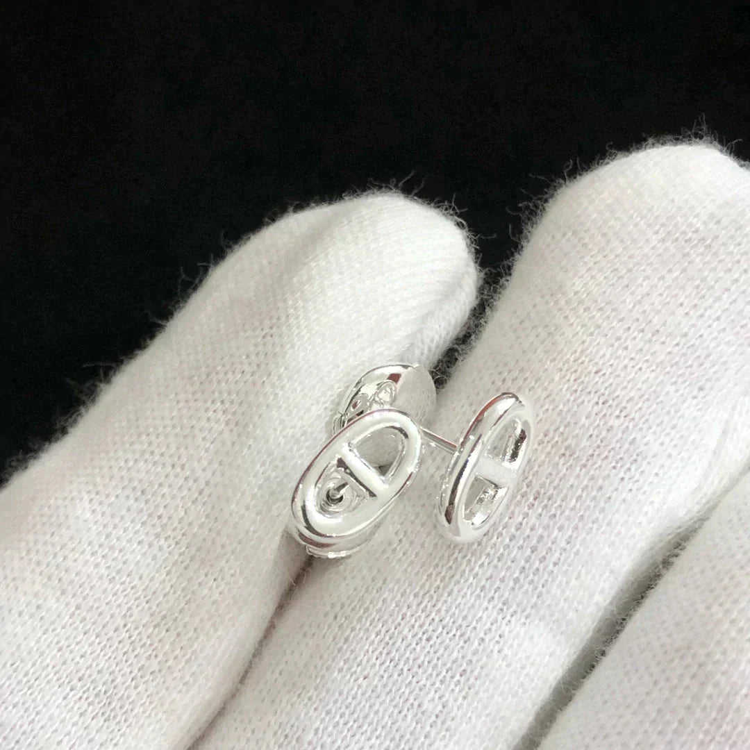 [Peak]CHAINE SMALL EARRINGS GOLD AND SILVER