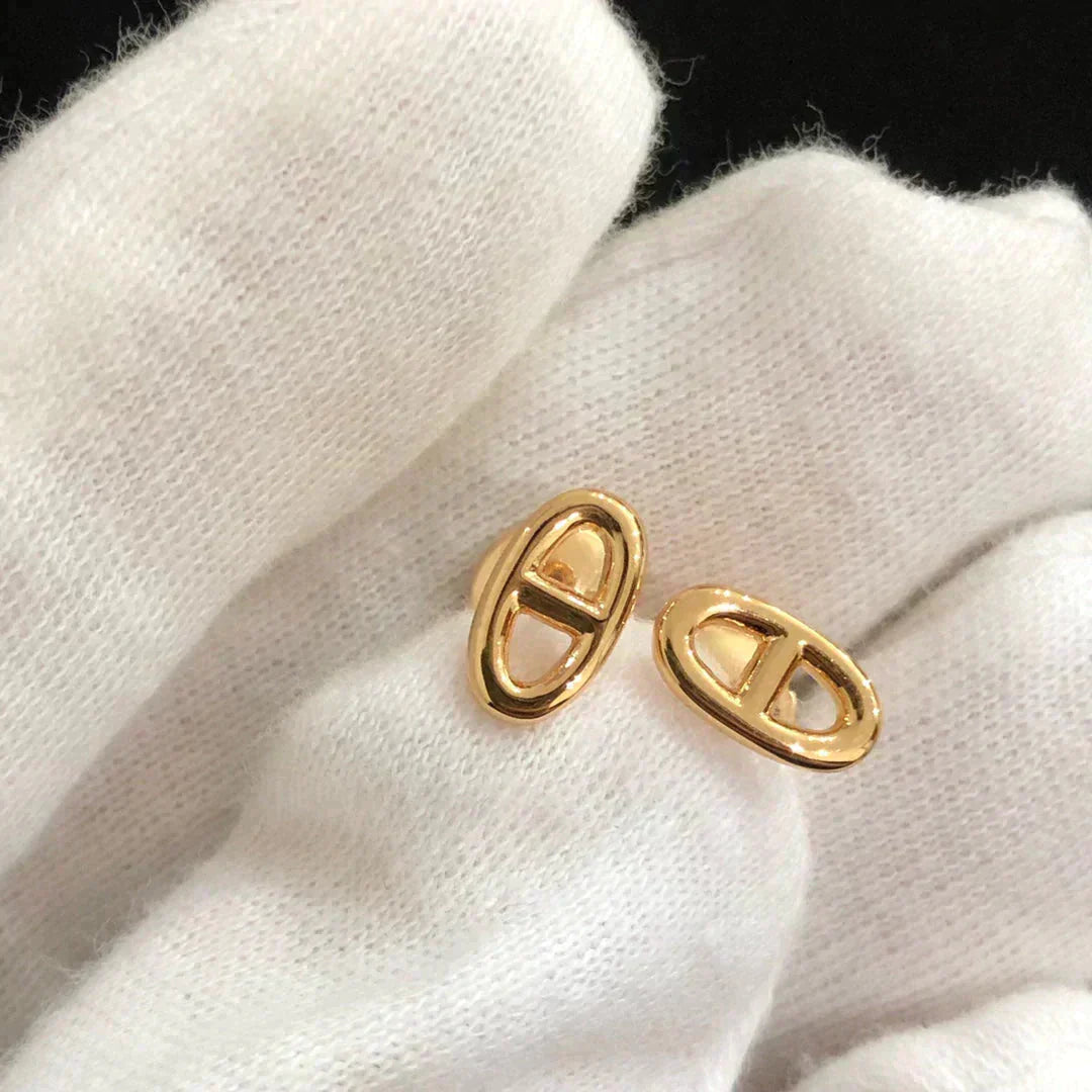 [Peak]CHAINE SMALL EARRINGS GOLD AND SILVER